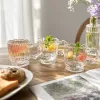 Transparent glass cup, high borosilicate heat-resistant and anti-scald water cup, 350ml, simple home style details Picture